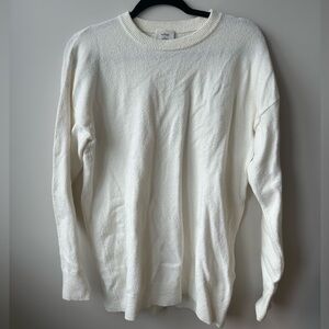 Wilfred Aritzia Cream Oversized Crewneck Sweater